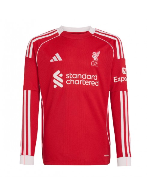 Muži Futbalové oblečenie Liverpool 2025-26 Dlhy Rukáv - Domáci Muži Futbalové oblečenie Liverpool 2025-26 Dlhy Rukáv - Domáci